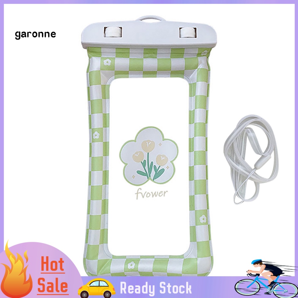 Túi Đựng Điện Thoại Chống Thấm Nước Họa Tiết Hoạt Hình Dễ Thương Kèm Dây Đeo Tiện Dụng