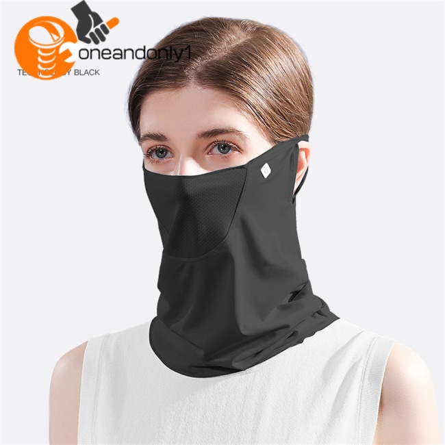 Khẩu Trang Chống Nắng Và Tia UV Bằng Lụa Lạnh Bảo Vệ Khuôn Mặt Dành Cho Bạn Nữ Khi Lái Xe
