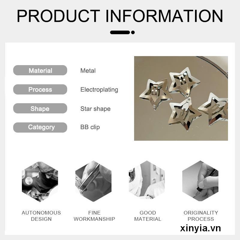 Kẹp Tóc Mái Hình Ngôi Sao Năm Cánh Phong Cách Công Chúa Cho Nữ