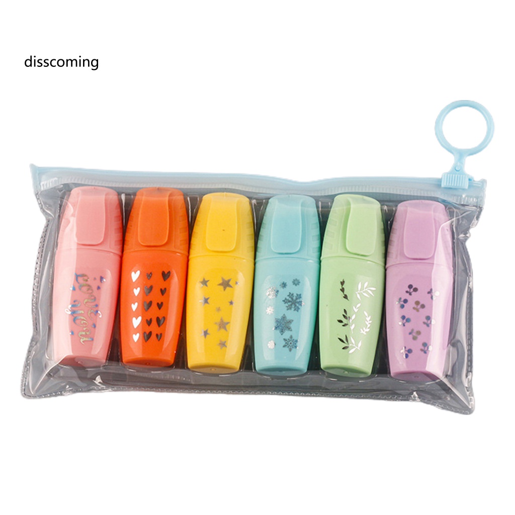 Áo Thun In Hình SL SL SL SL SL Thời Trang Cá Tính| Bộ Bút Bắt Sáng 6 Màu Nhanh Khô Không Cần Đục Lỗ Cho Học Sinh / Văn Phòng