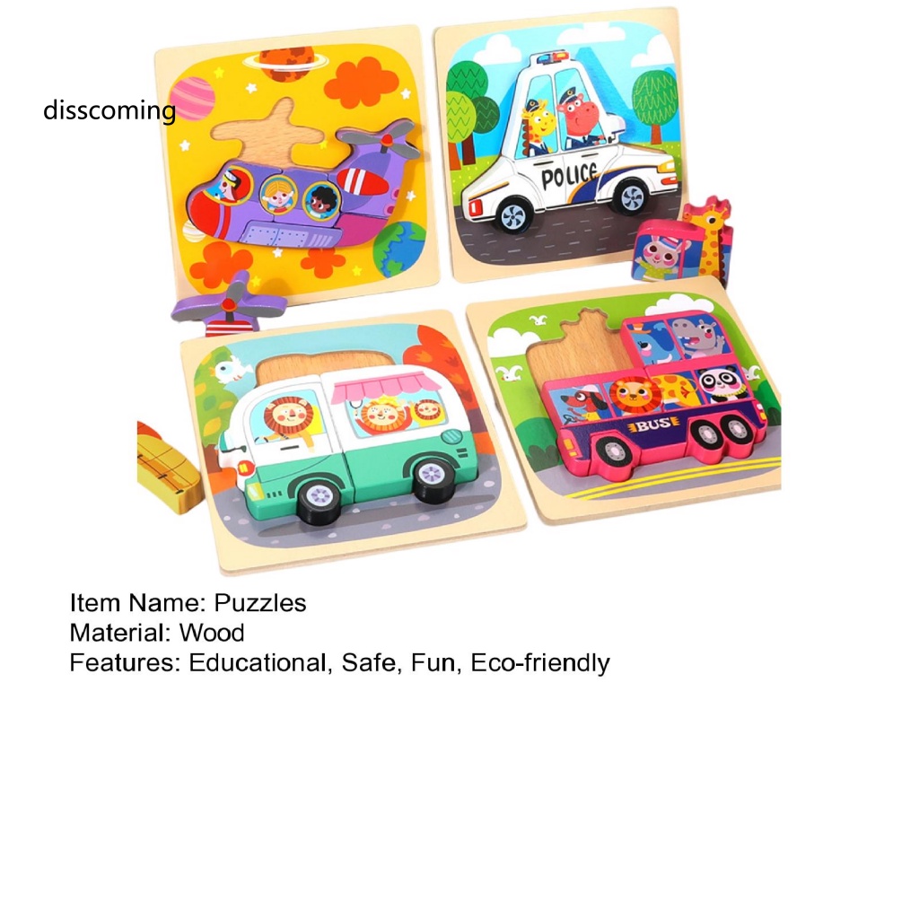 Băng Đô SL SL SL SL SL| Bộ 4 Món Đồ Chơi Xếp Hình Bằng Gỗ Kích Thích Trí Não Cho Bé