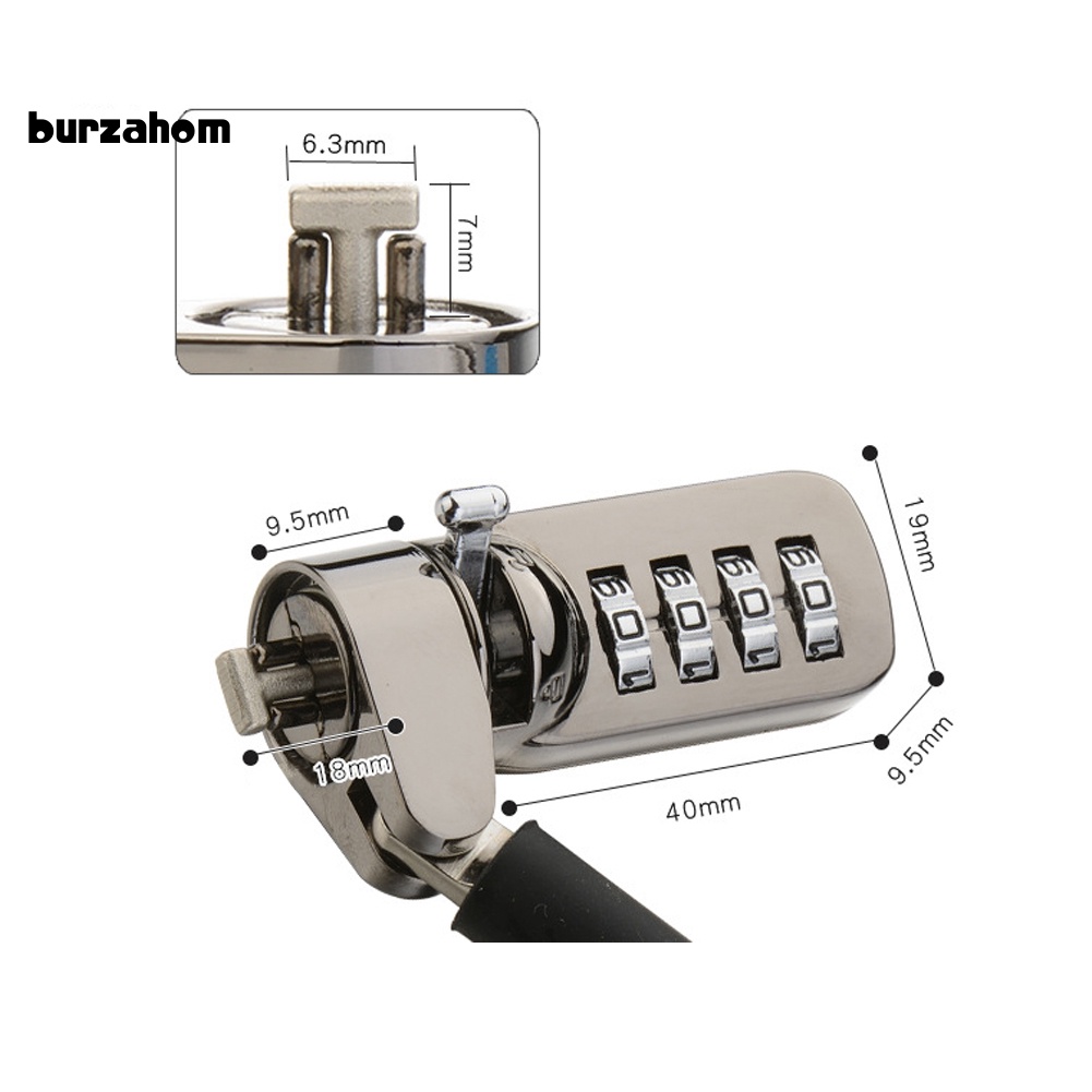Dây Cáp Khóa Mật Khẩu Thông Dụng Chống Trộm Bằng PC Thông Dụng Cho Laptop / Máy Tính