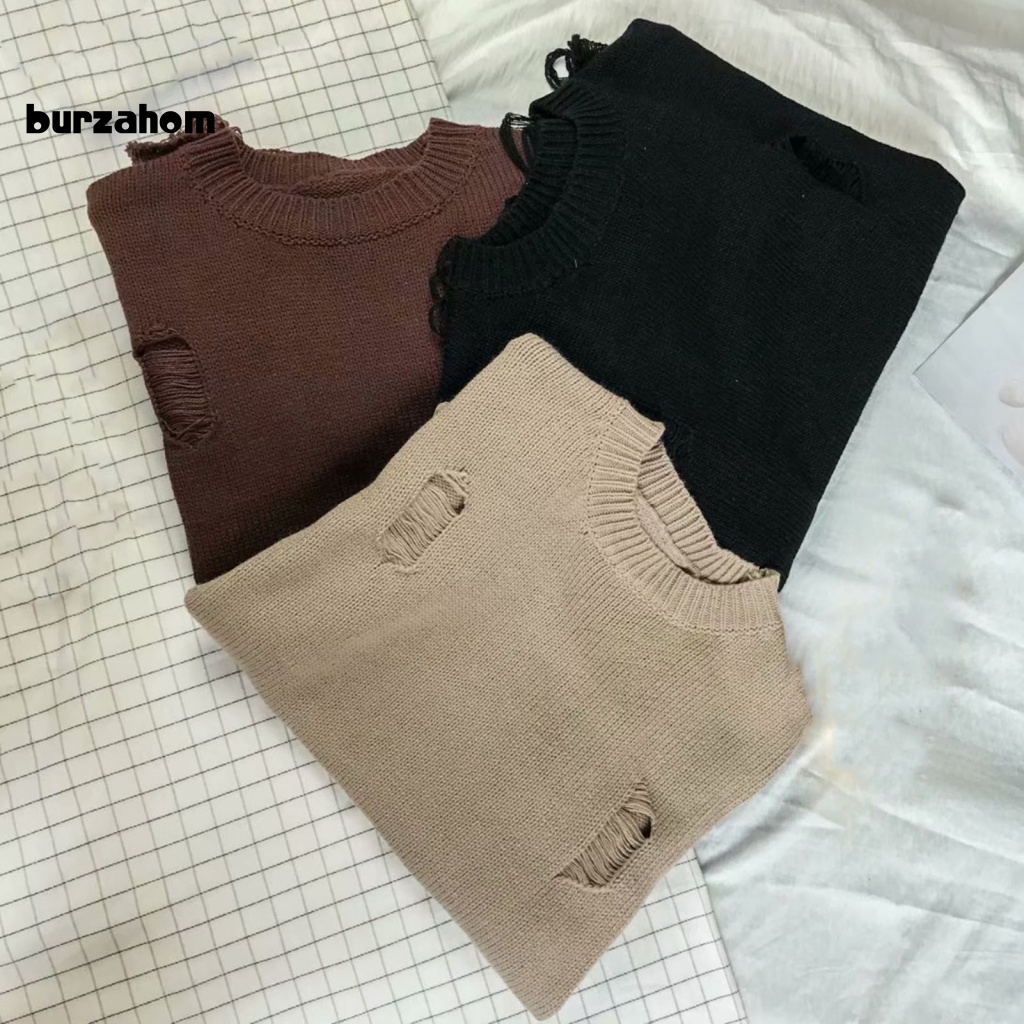 Áo Sweater Cổ Tròn Màu Sắc Thời Trang Cho Nam