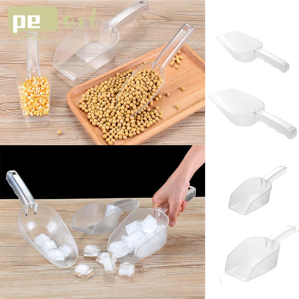PEARLVN Xẻng Xúc Đá Mini Bằng Nhựa Trong Suốt Miệng Vuông / Tròn Đa Năng