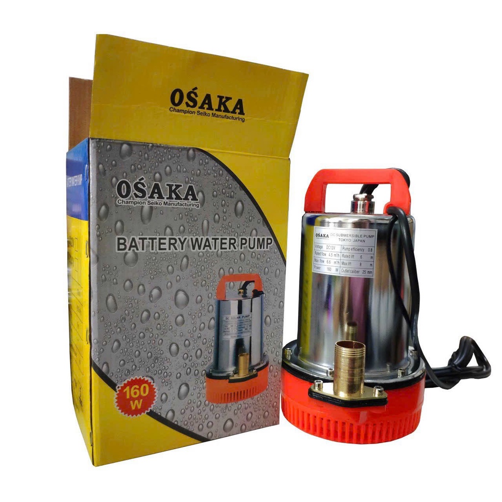 Máy Bơm Tỏm Thả Chìm INOX OSAKA - Bơm Thoát Nước Ngập - Loại Tốt - Dùng Điện 12V 24V SÀI GÒN ĐỒ PIN