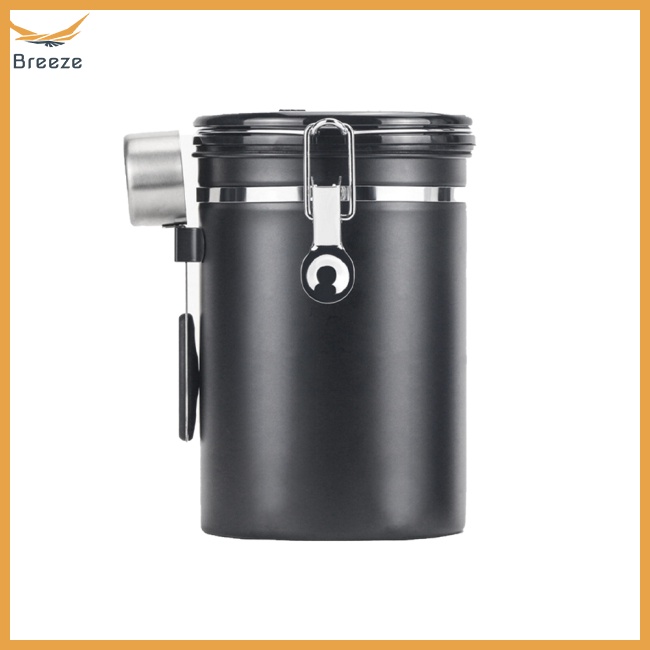 Hộp Đựng Cà Phê Kín Khí Với Van Một Chiều Co2 Bằng Thép Không Gỉ Kèm Thước Đo