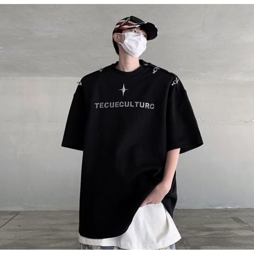 Áo Thun Tay Ngắn In Hình Máy Bay Phong Cách Hip Hop Đường Phố Mỹ Thời Trang Mùa Hè Cho Nam