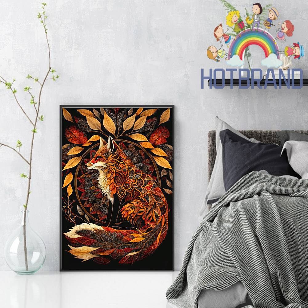 Toàn Bộ Bộ Tranh Thêu Chữ Thập 11CT Hình Cáo Lá Mùa Thu