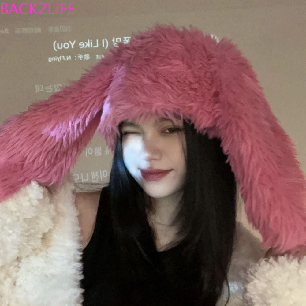 BACK2LIFE Mũ Tai Thỏ Dễ Thương Cho Nam Y2K