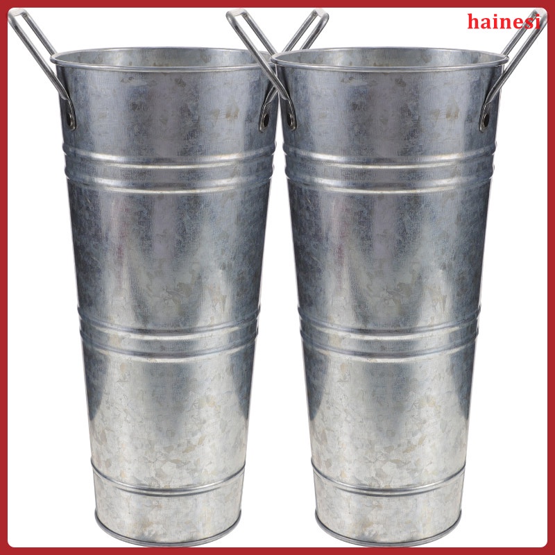 Bộ 2 Lọ Hoa Bằng Kim Loại Mạ Kẽm Dùng Trang Trí Đám Cưới