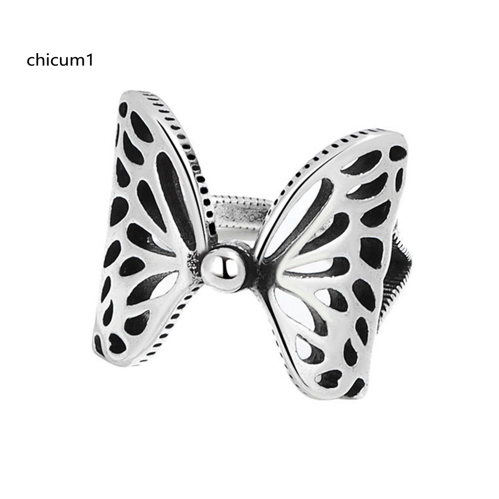 Nhẫn Đồng Dạng Mở Hình Bướm Phong Cách Hip hop Cho Nữ