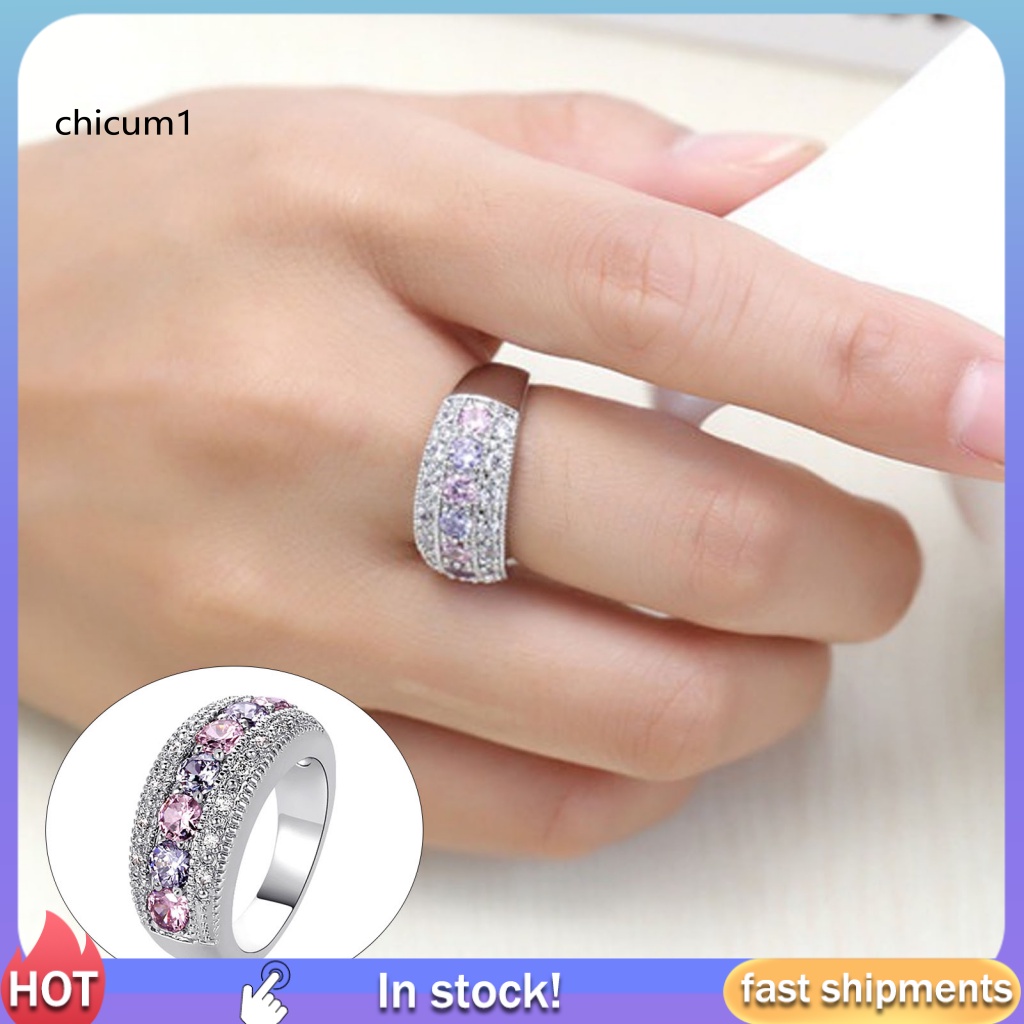 Nhẫn Hợp Kim Mạ Điện Đính Đá Pha Lê Nhân Tạo Thời Trang