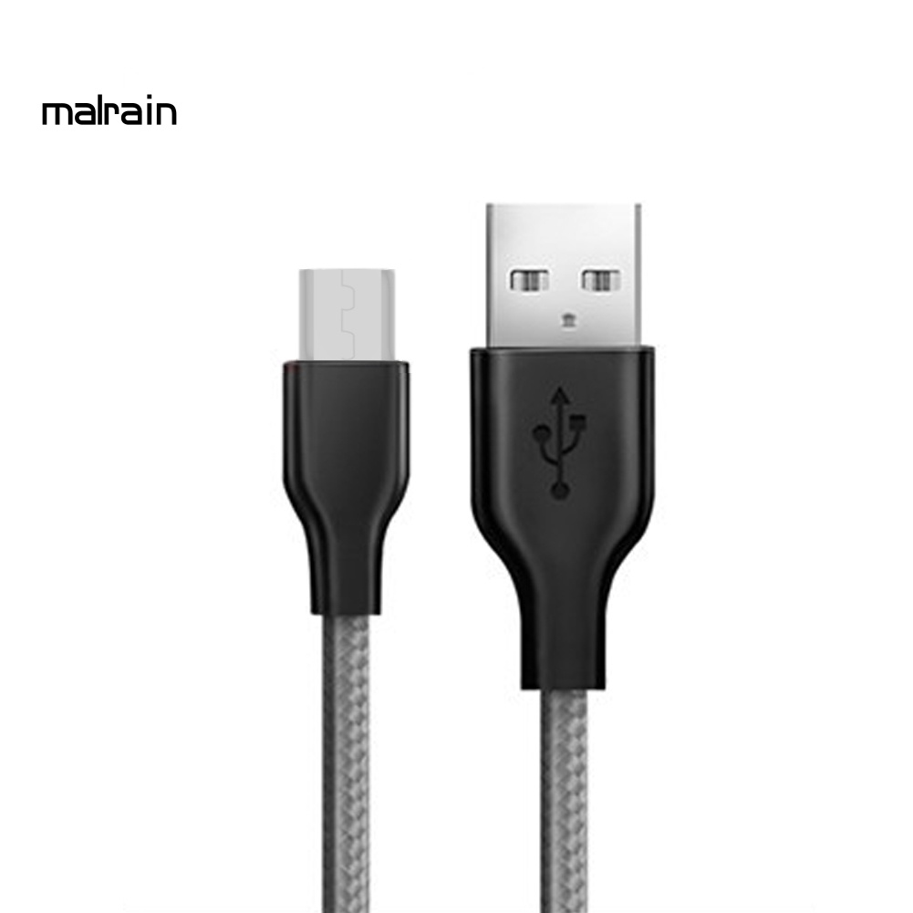 Dây Cáp Sạc Nhanh Micro USB / Type C Bằng Nylon Bện Dài 1m Dành Cho Điện Thoại Di Động