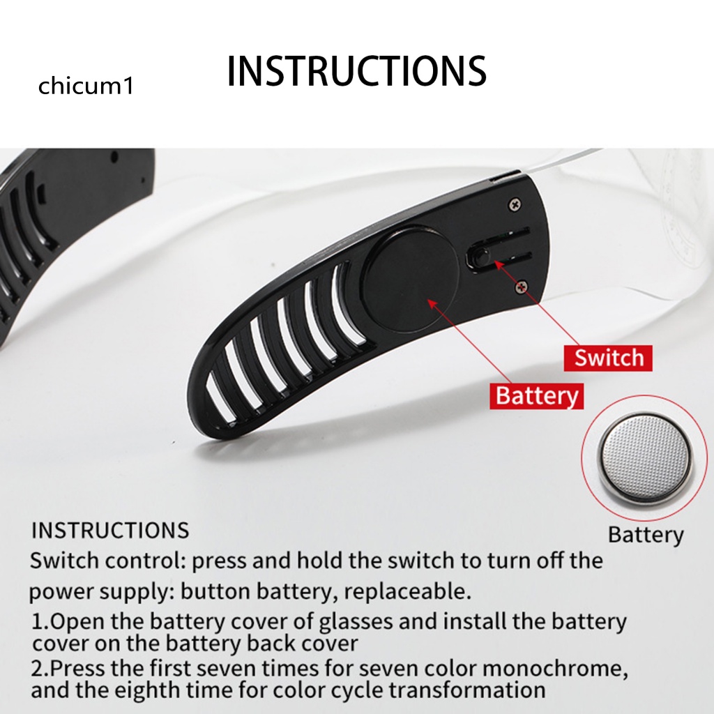 Mắt Kính Có Đèn LED Nhiều Màu Trong Suốt Độc Đáo