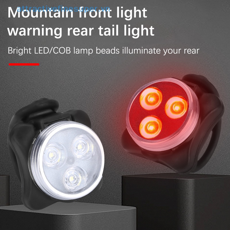 Bộ Đèn Pha LED 650mah 4 Chế Độ Kèm Sạc USB Tiện Dụng Cho Xe Đạp
