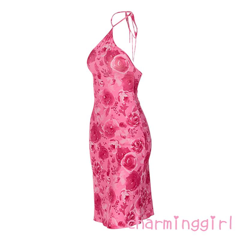 Đầm Ngắn Không Tay Họa Tiết Hoa Thời Trang Mùa Hè Cho Nữ