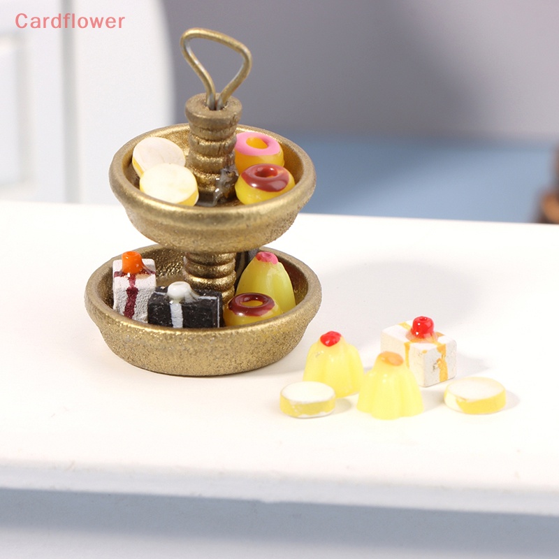 Khay Đựng Bánh Tráng Miệng Hai Tầng Trang Trí Nhà Búp Bê 1: 12 Mới