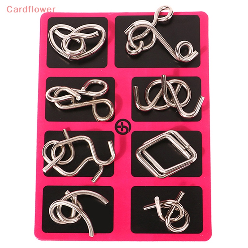 Bộ 8 Đồ Chơi Xếp Hình Kim Loại Phát Triển Trí Tuệ IQ Cho Bé Và Người Lớn