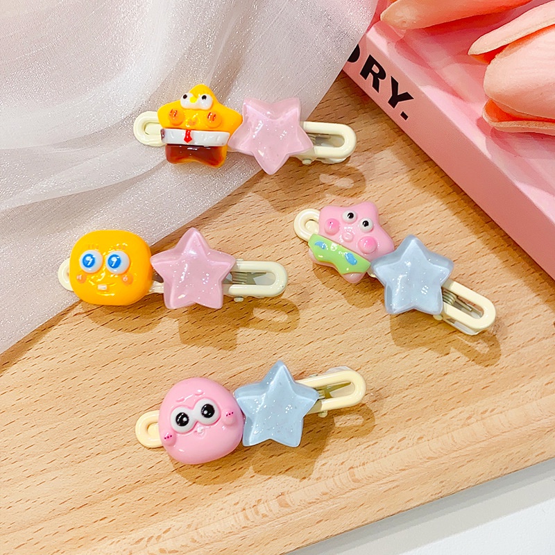 Kẹp Tóc Hình SpongeBob / Ngôi Sao Lấp Lánh Dễ Thương Thời Trang 2023