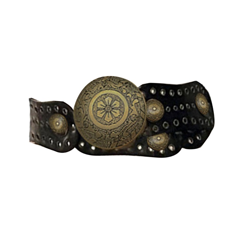 Thắt Lưng Khóa Tròn Điều Chỉnh Được Phong Cách Phương Tây Cho Nam