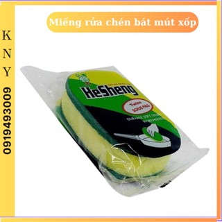 Miếng rửa chén bát mút xốp 3M - Miếng bọt biển - Miếng chà về sinh HeSheng KNY