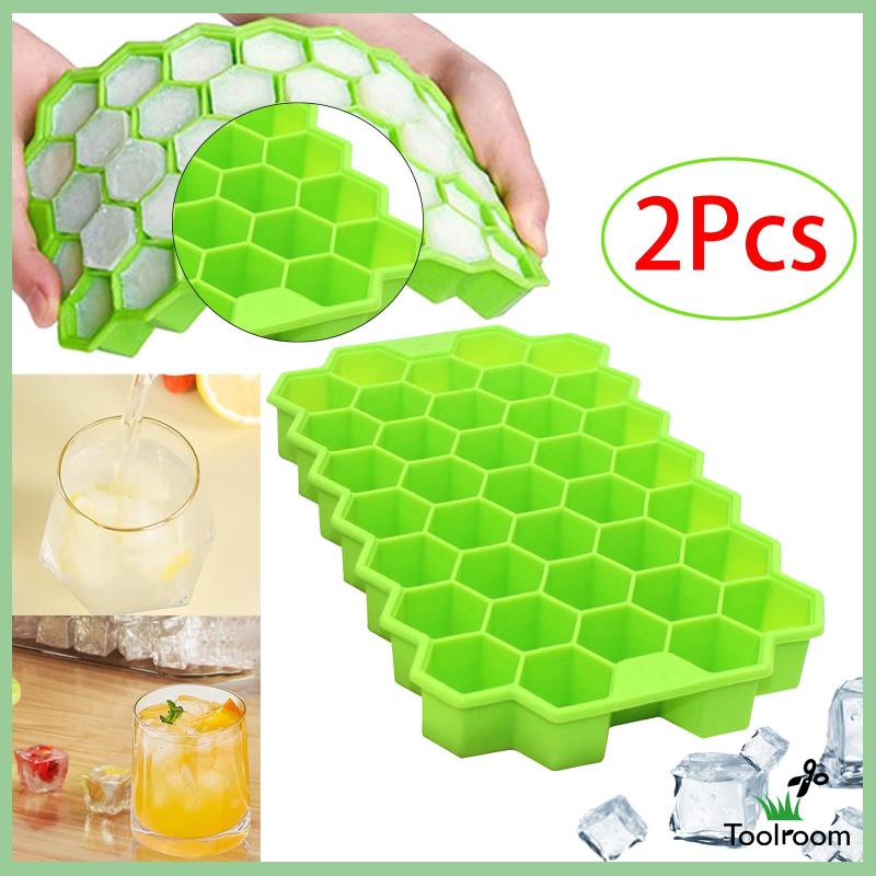 Set 2 Khay Silicone Làm Đá Viên / Sô Cô La / Nước Ép Có Thể Tái Sử