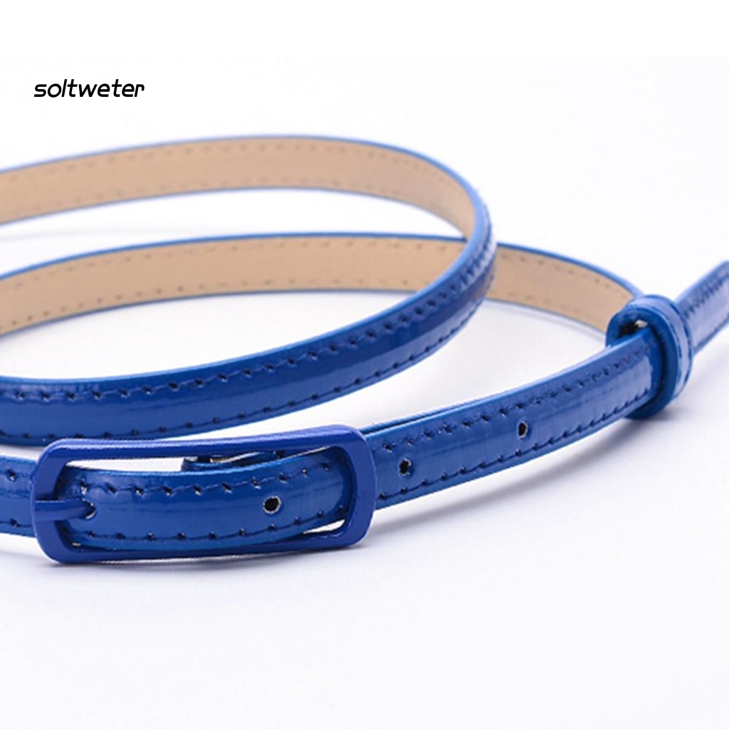 Thắt Lưng Giả Da Bản Nhỏ Điều Chỉnh Được Thời Trang Cho Nữ