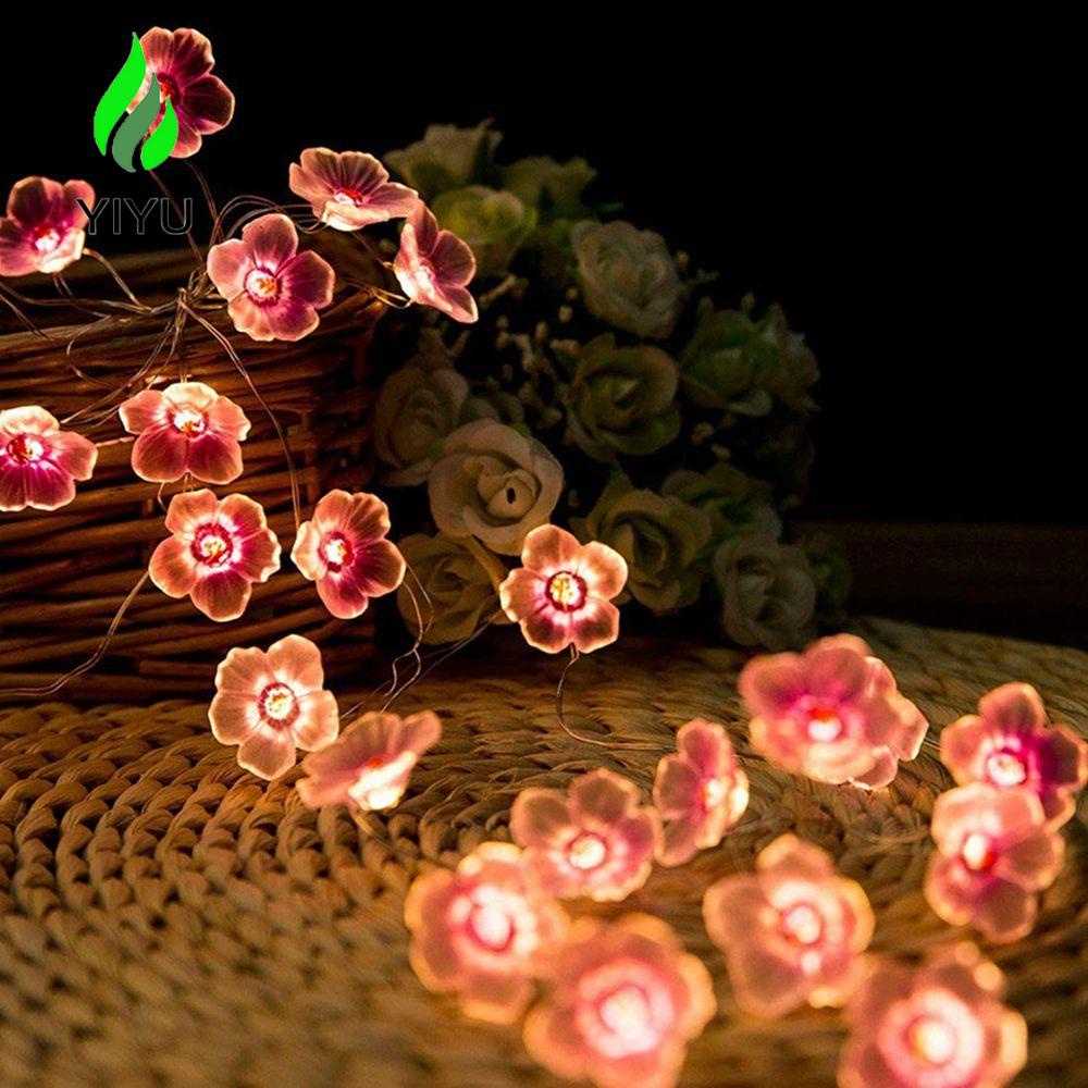 Dây Đèn LED 20 Bóng 8Inch Hình Hoa Trang Trí Giáng Sinh