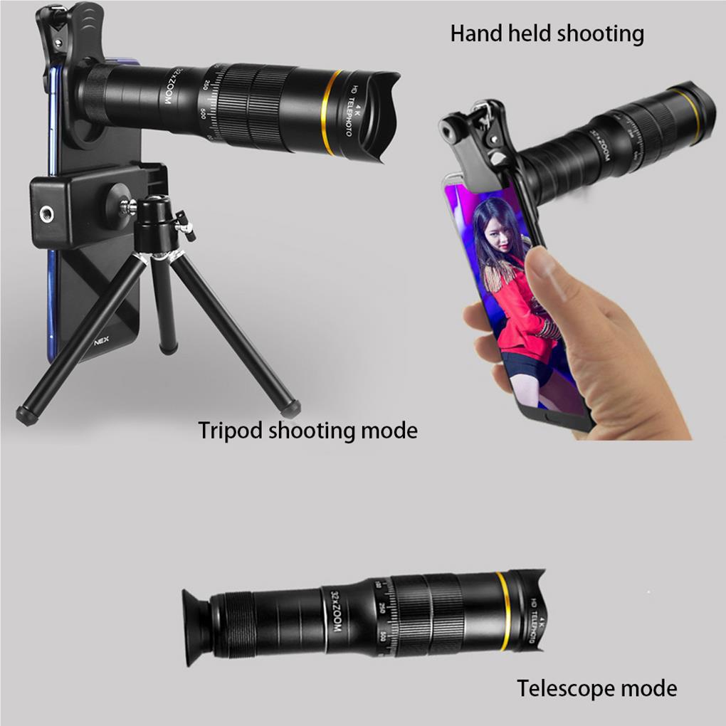 Kính Phóng Đại 32X Dạng Kẹp Chuyên Dụng Cho Điện Thoại Thông Minh