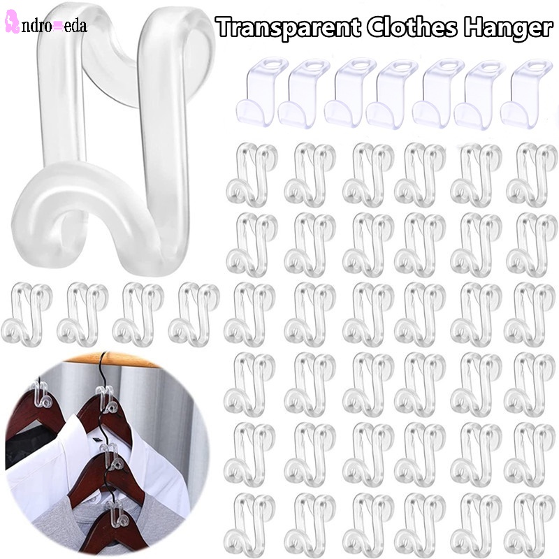 Móc Nhựa Treo Đồ Hình Chữ S Trong Suốt Đa Năng Tiết Kiệm Không Gian