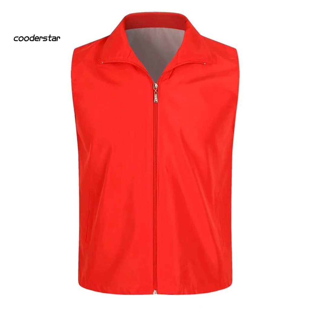 Cood Áo Khoác Lưới Không Tay Có Khóa Kéo Màu Sắc Tươi Sáng Phù Hợp Cho Hoạt Động Ngoài Trời