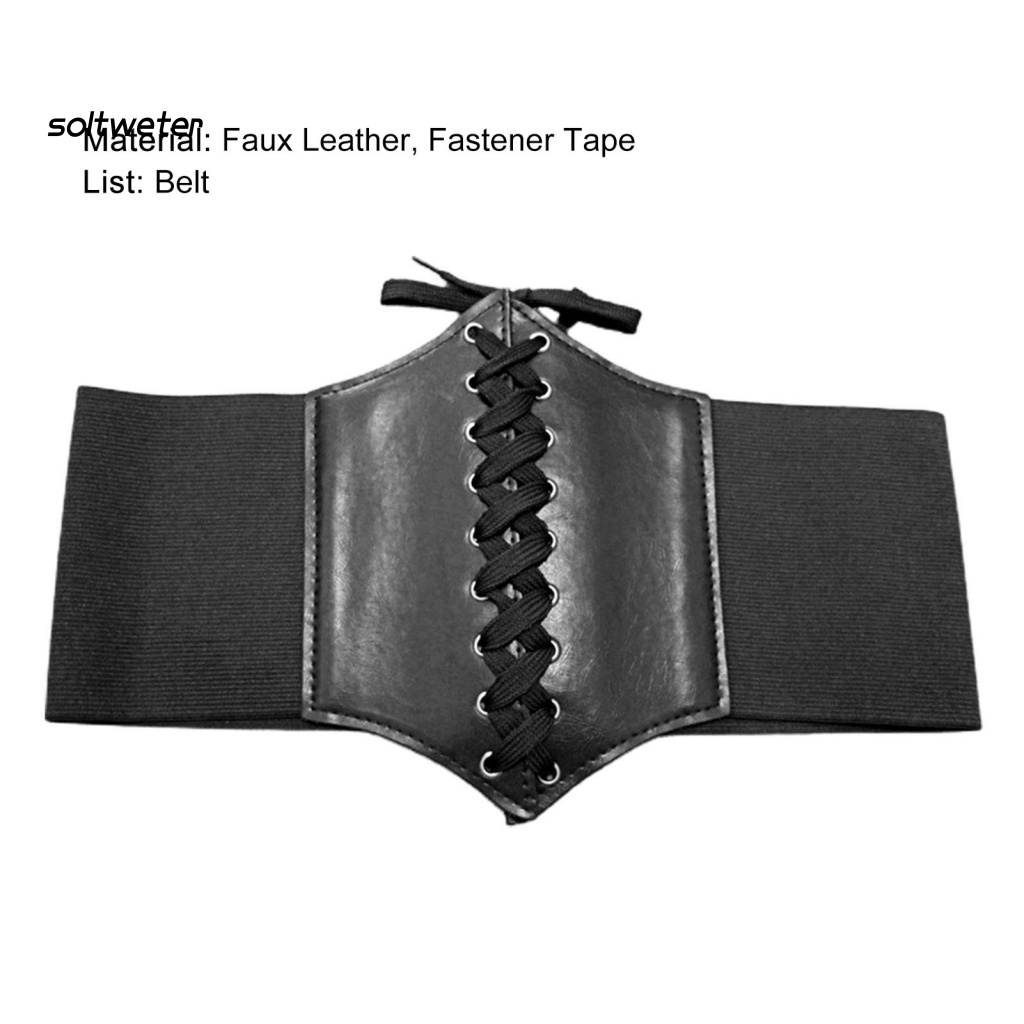 Thắt Lưng Giả Da Bản Rộng Co Giãn Định Hình Cơ Thể Mặc Hàng Ngày