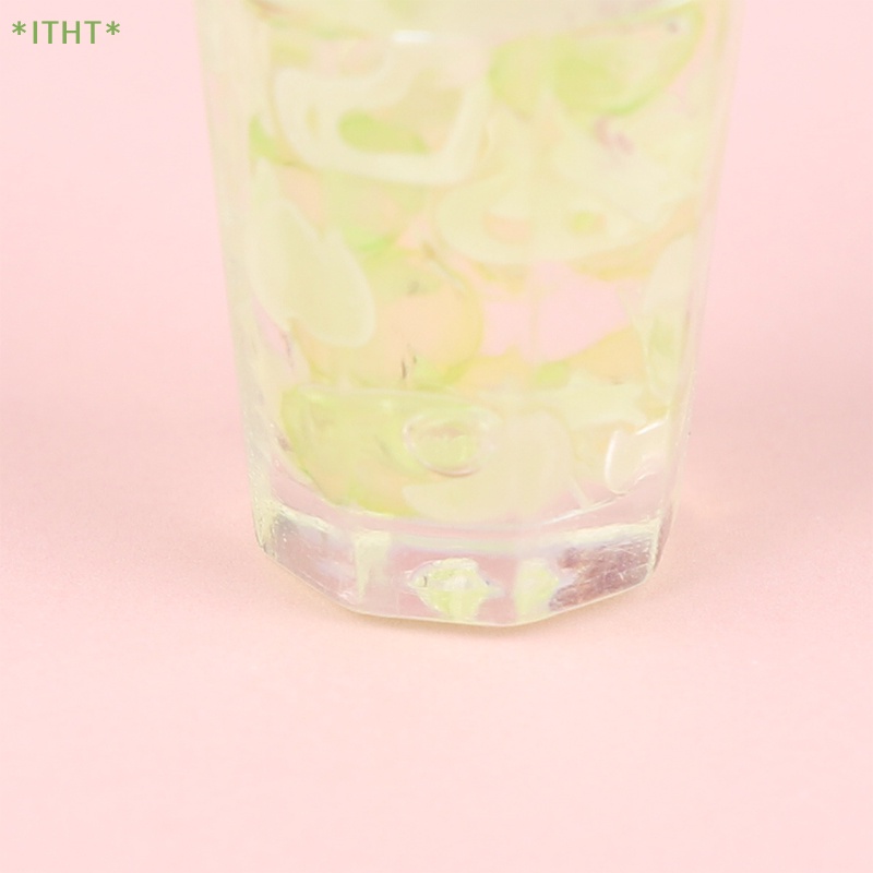 Set 2 Móc Khóa Hình Bình Nước Mini Dạ Quang Tự Làm Trang Sức / Móc Khóa Họa Tiết Hoạt Hình Dễ Thương Mới