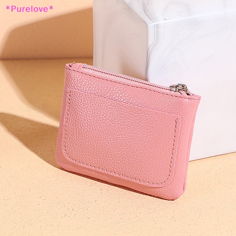 Ví Cầm Tay Mini Bằng Da PU Có Dây Kéo Họa Tiết Trái Vải Dành Cho Nữ Mới