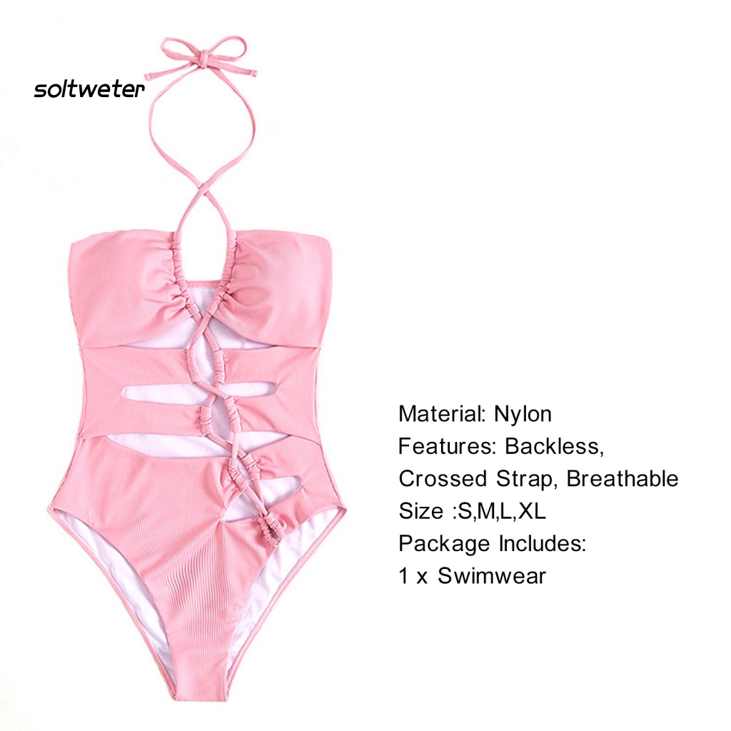 Bộ Đồ Bơi Một Mảnh Cổ Yếm Hở Lưng Thời Trang Mùa Hè Quyến Rũ Cho Nữ