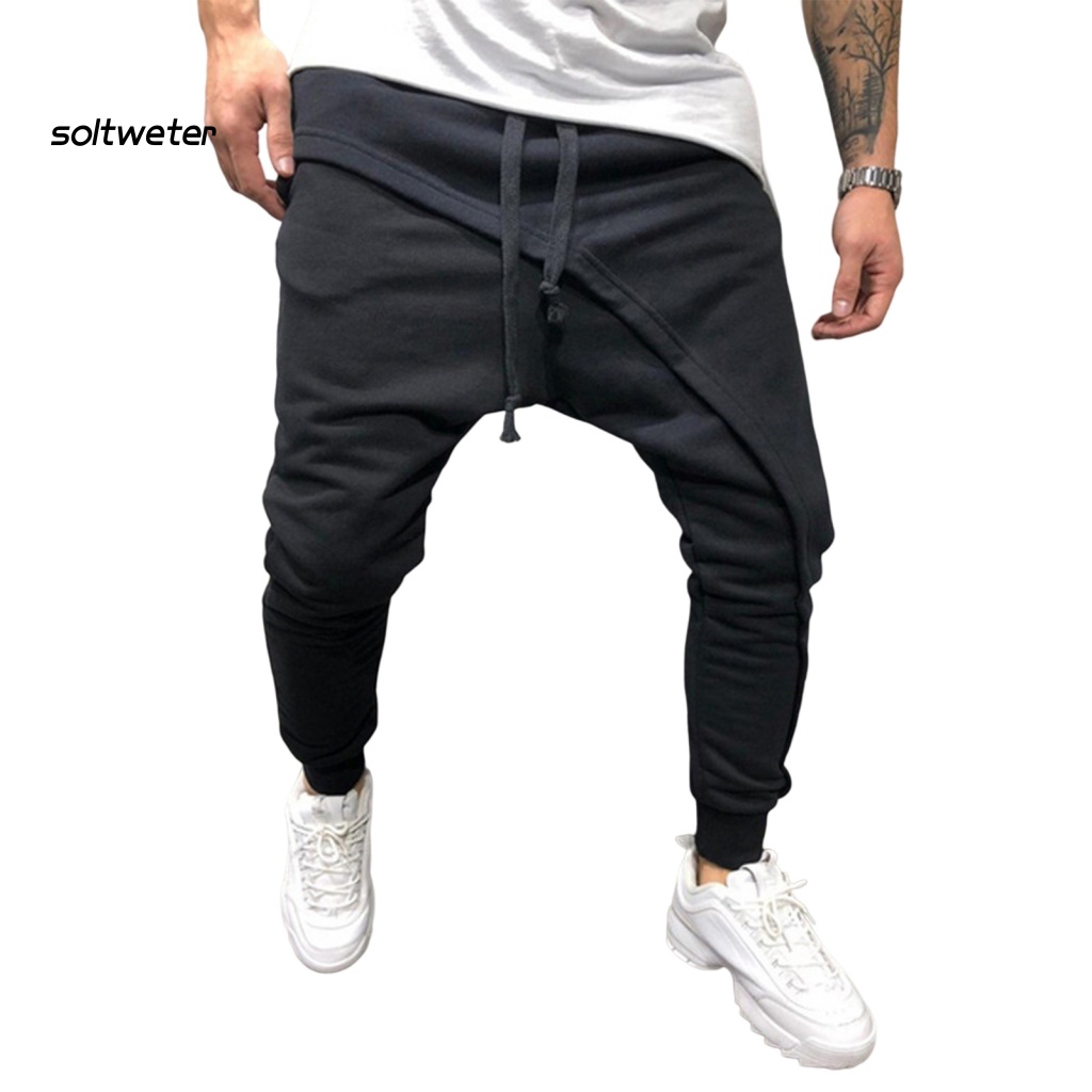 Quần Baggy Hai Lớp Màu Trơn Phong Cách Hip Hop Đường Phố Cho Nam