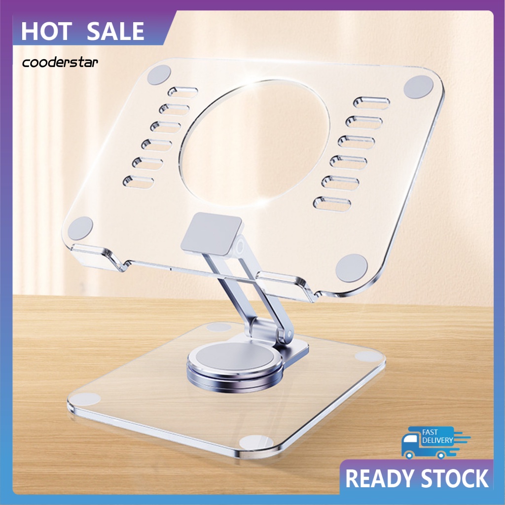 Giá Đỡ Máy Tính Bảng Trong Suốt Chống Trượt Xoay 360 Độ Tiện Dụng