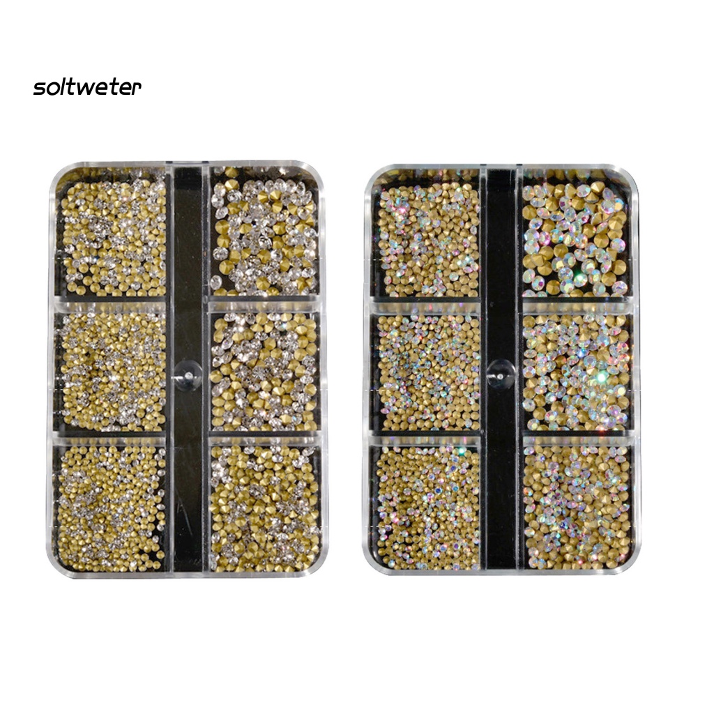 Bộ 1000 Hạt Đá Đính Trang Trí Móng Tay 3D Lấp Lánh Charms