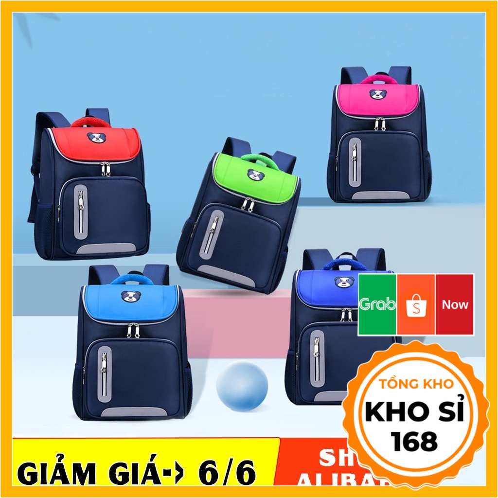 Ba lô- cặp sách chống gù ,chống nước hình gấu cho bé tiểu học và trung học TE14