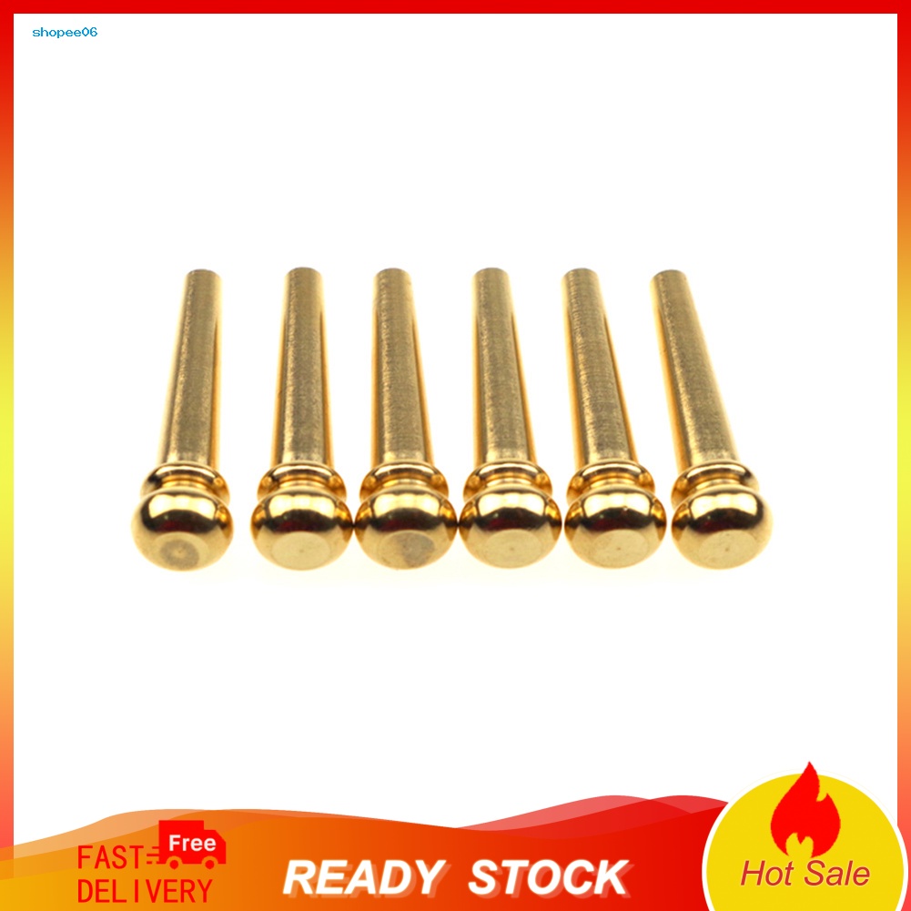 Set 6 Chốt Dây Đàn Guitar Bằng Đồng Thau Thau Thay Thế Tiện Dụng