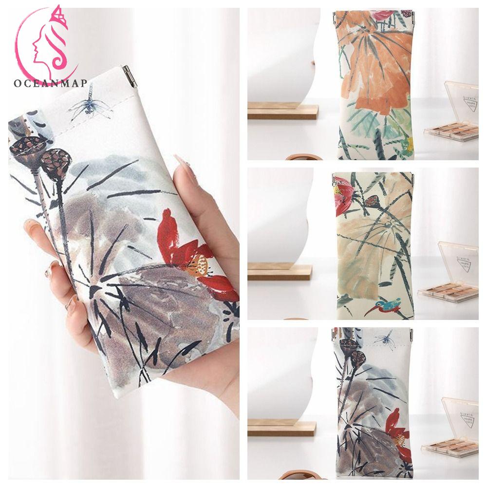 OCEANMAP Hộp Đựng Mắt Kính Hình Hoa Sen Chất Liệu Mềm Mại Chống Thấm Nước Tiện Dụng Cho Nam