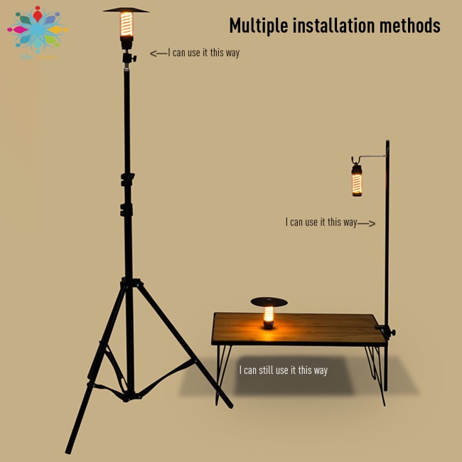 Đèn Pin Cầm Tay Có Giá Đỡ Ba Chân Dùng Khi Đi Cắm Trại