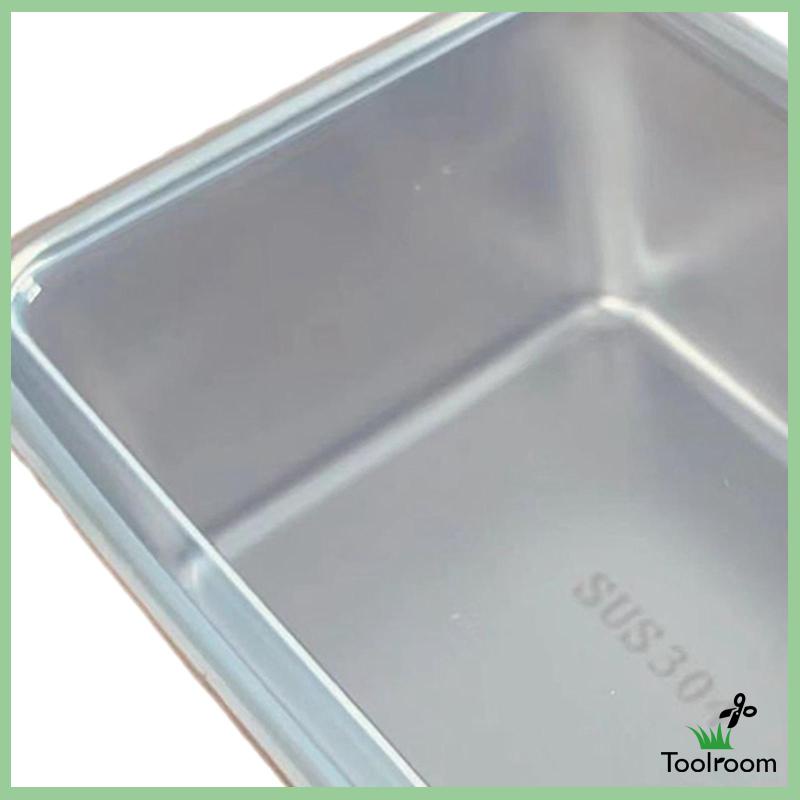 Hộp Đựng Thức Ăn Bằng Thép Không Gỉ Chống Rò Rỉ Hình Chữ Nhật