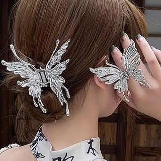Kẹp tóc cá mập / kẹp tóc kim loại rỗng màu trơn đơn giản thời trang cho nữ