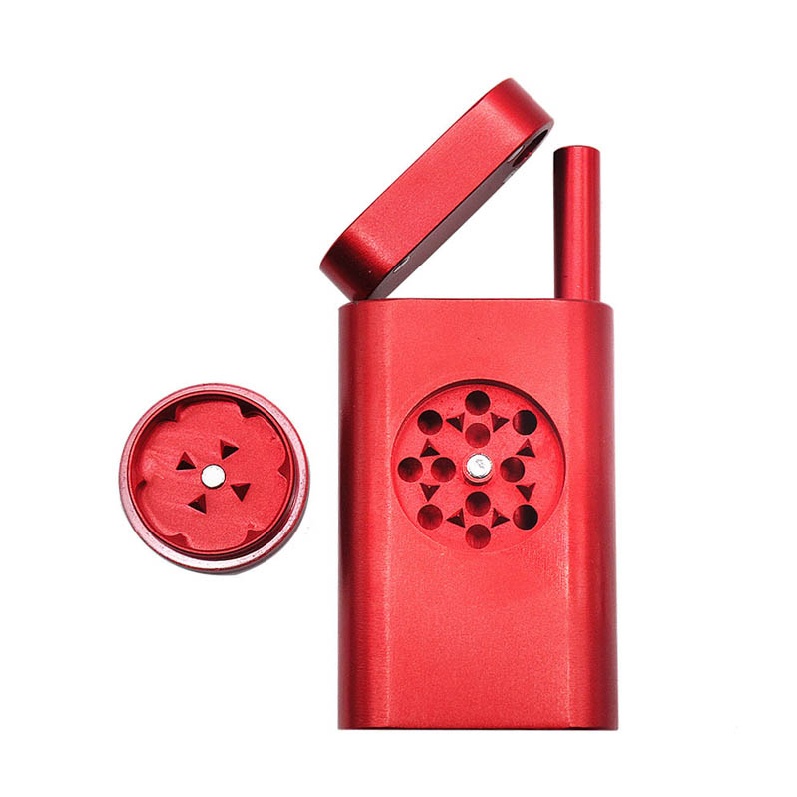 One Hitter Aluminum Herb Grinder Pinch wIth Dugout Pipe With Storage Case
