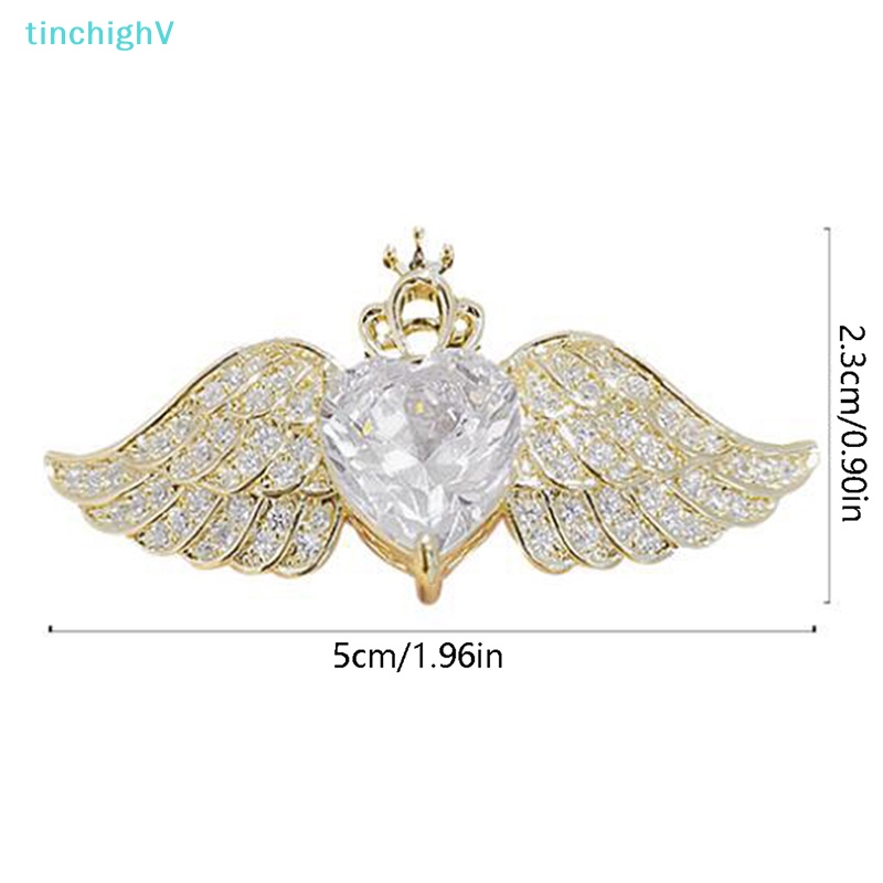 [TinchighV] Trâm Cài Áo Pha Lê Hình Cánh Thiên Thần Nhỏ Tươi Mới Phù Hợp Với Tất Cả Các Phụ Kiện Trang Sức Cổ Áo Khoác Túi Xách