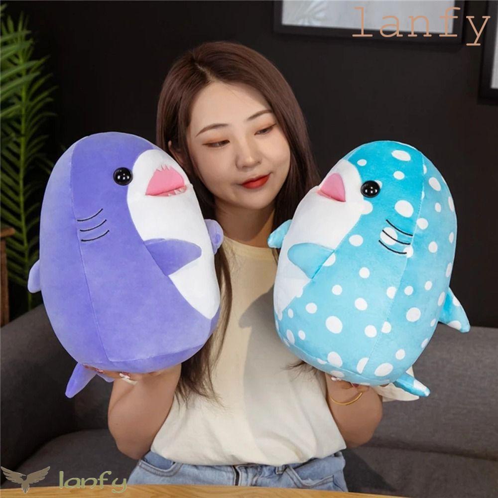 LANFY Đồ Chơi Thú Nhồi Bông Hình Cá Voi Dễ Thương