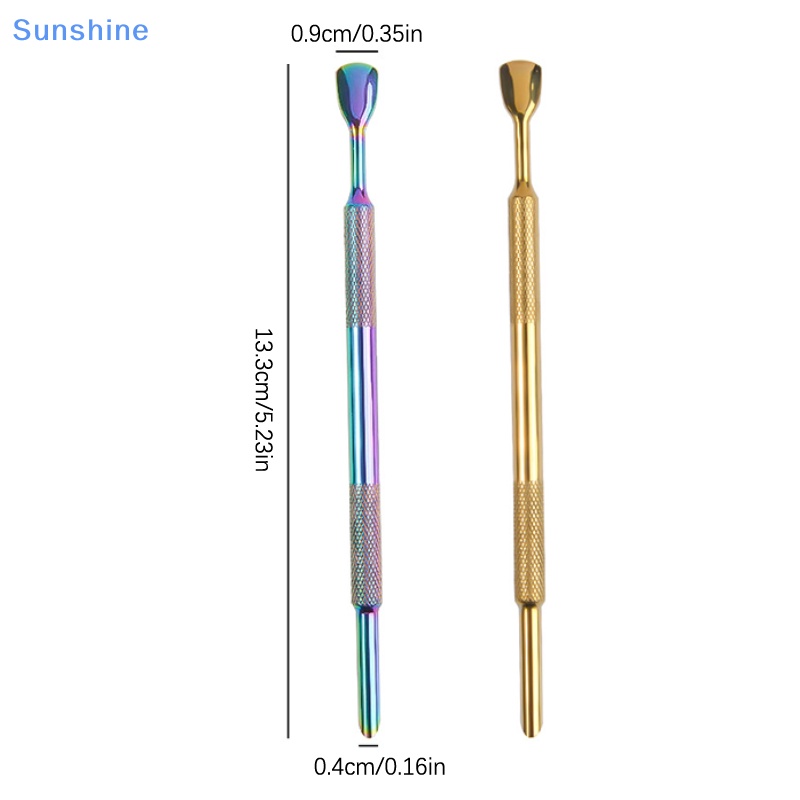 1 Cây Đẩy Biểu Bì Hai Đầu Bằng Thép Không Gỉ Dùng Trang Trí Móng Tay Chống Trượt