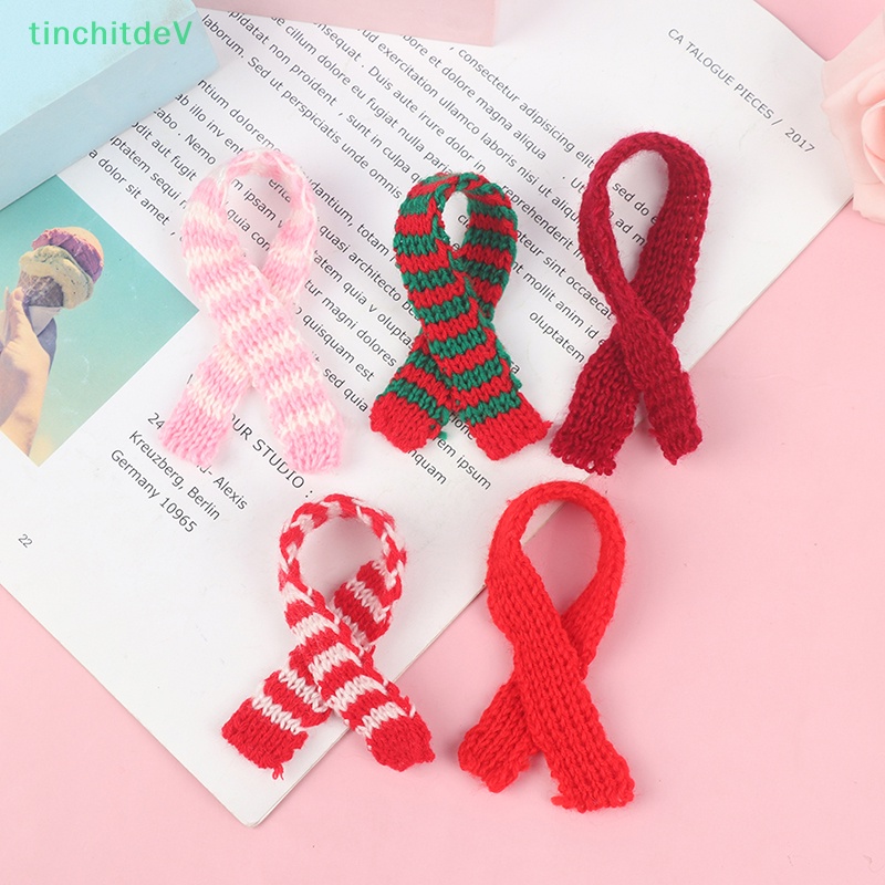 Set 2 Khăn Quàng Cổ Giáng Sinh Tỉ Lệ 1: 12 Trang Trí Nhà Búp Bê