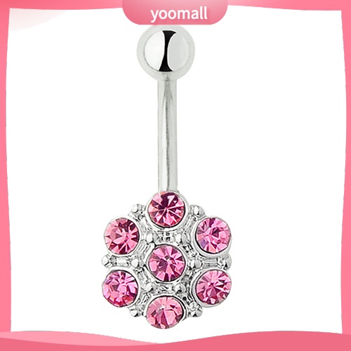 Bộ 7 Khuyên Rốn Tròn Đính Đá Dùng Múa Belly Dance